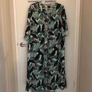 Palm print duster/cover up